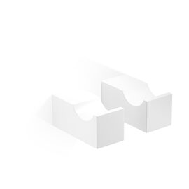 Decor Walther Corner Set 2 cuiere 1,3 cm alb mat