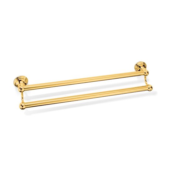 Decor Walther Classic Suport prosop baie dublu 60 cm auriu lucios 24K