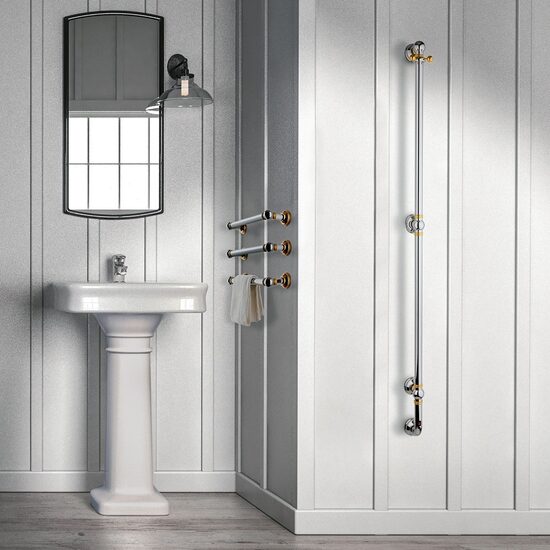 Margaroli Armonia 9-616 calorifer portprosop vertical electric crom-auriu