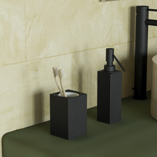 Cosmic Metric Dozator sapun freestanding negru mat