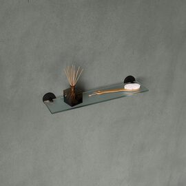 Cosmic Start Etajera baie sticla negru mat