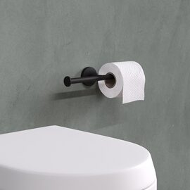 Cosmic Start Suport hartie igienica dublu fara capac negru mat