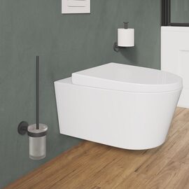 Cosmic Start Perie WC sticla perete negru mat