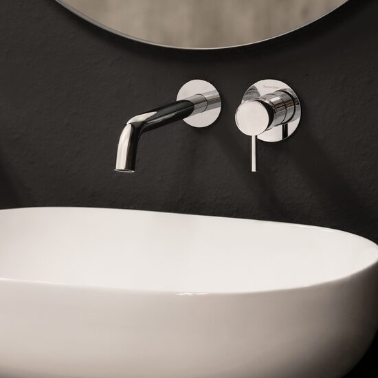 Ramon Soler Odisea baterie lavoar incastrata perete pipa 24 cm crom 