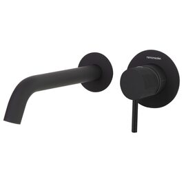 Ramon Soler Odisea baterie lavoar incastrata perete pipa 24 cm negru mat 