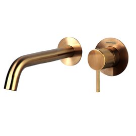 Ramon Soler Odisea baterie lavoar incastrata perete pipa 24 cm cupru periat 