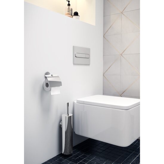 Cosmic Duo Round Perie wc perete inox lucios 