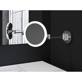 Cosmic Essentials Oglinda cosmetica perete LED brat extensibil inox lucios 