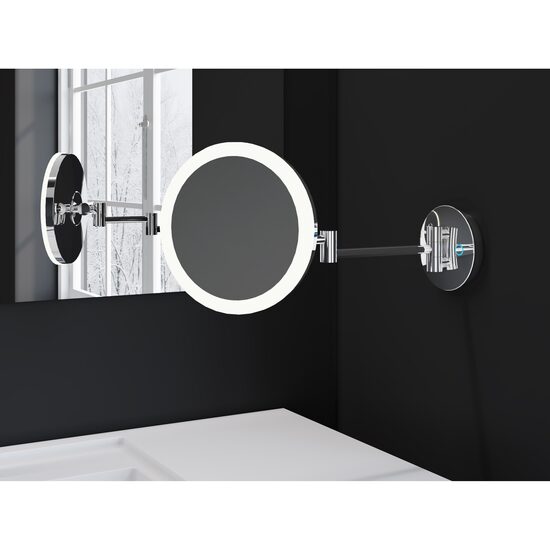 Cosmic Essentials Oglinda cosmetica perete LED brat extensibil inox lucios 