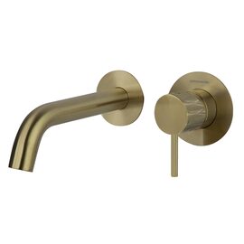 Ramon Soler Odisea Joya baterie lavoar incastrata perete pipa 24 cm auriu periat 