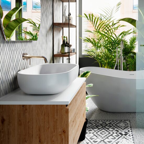 Ramon Soler Drako baterie lavoar incastrata perete pipa 24 cm crom 