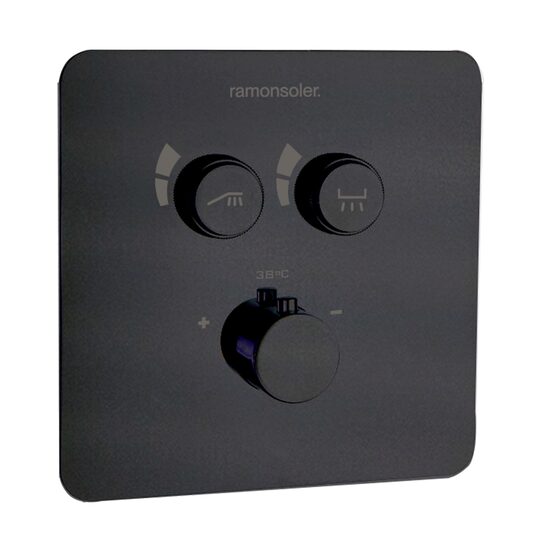 Ramon Soler Rs Smart corp dus incastrat termostatat 2 cai negru mat