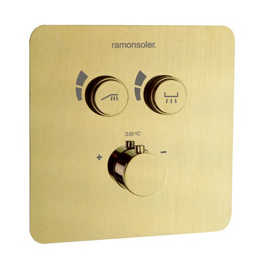 Ramon Soler Rs Smart corp dus incastrat termostatat 2 cai auriu periat 