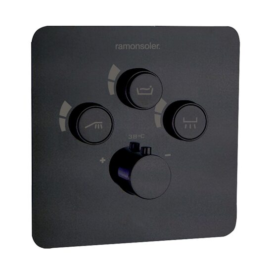 Ramon Soler Rs Smart corp dus incastrat termostatat 3 cai negru mat 