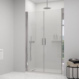 Doccia Borneo cabina de dus frontala crom sticla transparenta 