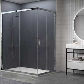 Doccia Cancun cabina de dus frontala crom sticla transparenta