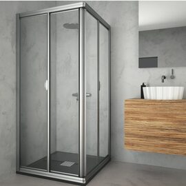 Doccia Dublin cabina de dus frontala crom sticla transparenta