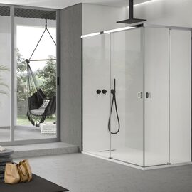 Doccia Durban cabina de dus frontala crom sticla transparenta 