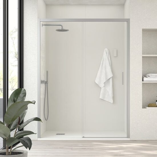 Doccia Florida cabina de dus frontala crom sticla transparenta 