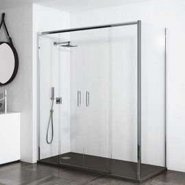 Doccia Guadiana cabina de dus frontala crom sticla transparenta 