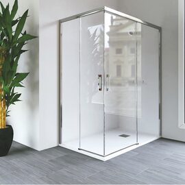 Doccia Iguzau cabina de dus de colt culoare crom 