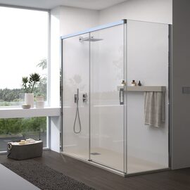 Doccia Kingston cabina de dus frontala crom sticla transparenta