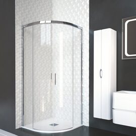 Doccia Lille cabina de dus frontala crom sticla transparenta 