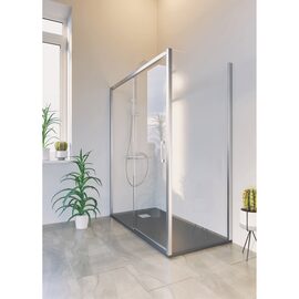 Doccia Misuri cabina de dus frontala crom sticla transparenta 
