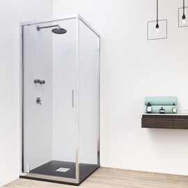 Doccia Mocoa cabina de dus frontala crom sticla transparenta 