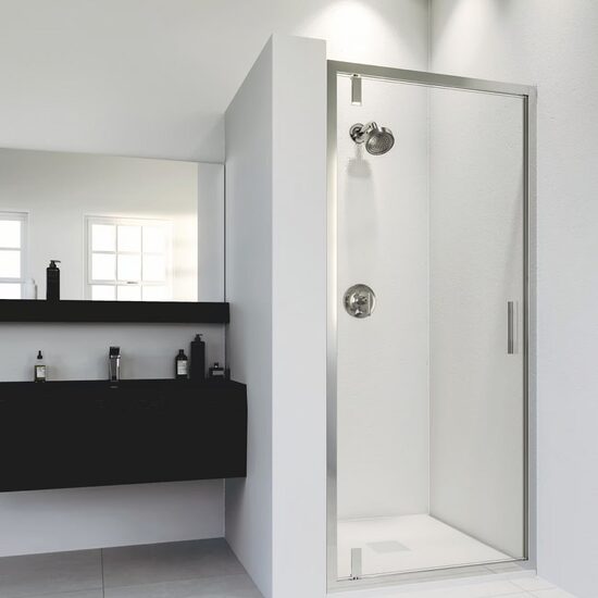 Doccia Palmira cabina de dus frontala crom sticla transparenta 