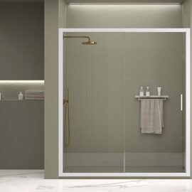 Doccia Quito cabina de dus frontala crom sticla transparenta 