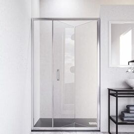 Doccia Rimini cabina de dus frontala crom sticla transparenta