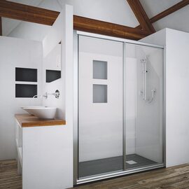 Doccia Sofia cabina de dus frontala crom sticla transparenta