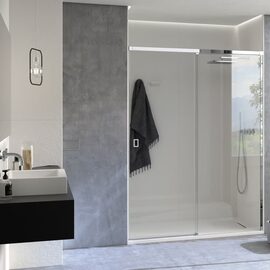 Doccia Vilna cabina de dus frontala crom sticla transparenta 