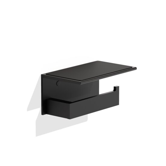 Decor Walther Contract Suport hartie igienica cu capac negru mat 