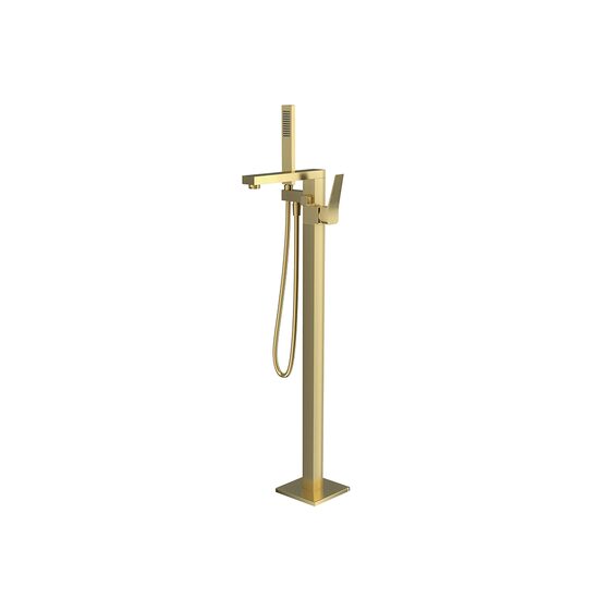 Ramon Soler Prisma Baterie cada freestanding cu accesorii auriu periat 