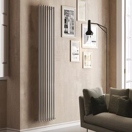 Calorifer decorativ vertical ELSA POLISHED STAINLESS STEEL