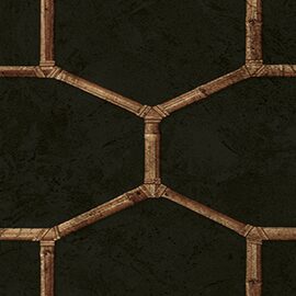 Devon & Devon tapet baie Bamboo Black Gold Leaf