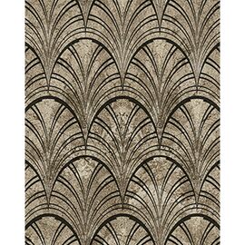 Devon & Devon tapet baie Broadway Grey Gold Leaf