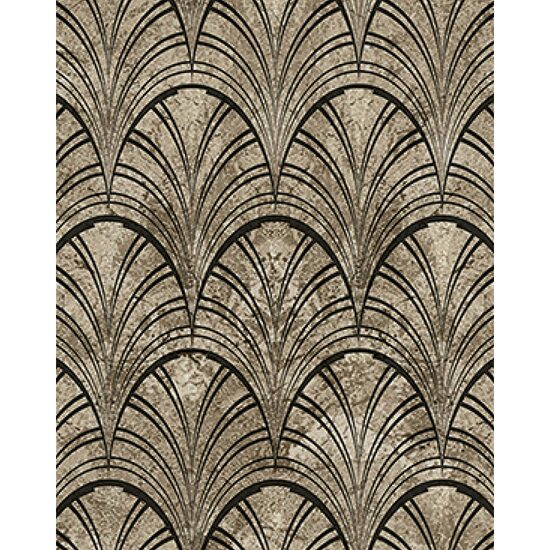 Devon & Devon tapet baie Broadway Grey Gold Leaf