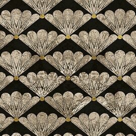 Devon & Devon tapet baie Empire Black&White Gold Leaf