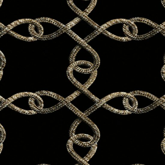 Devon & Devon tapet baie Knot White&Black Antique Gold