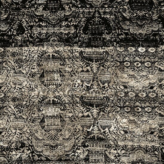 Devon & Devon tapet baie Tapisserie Black Gold Leaf