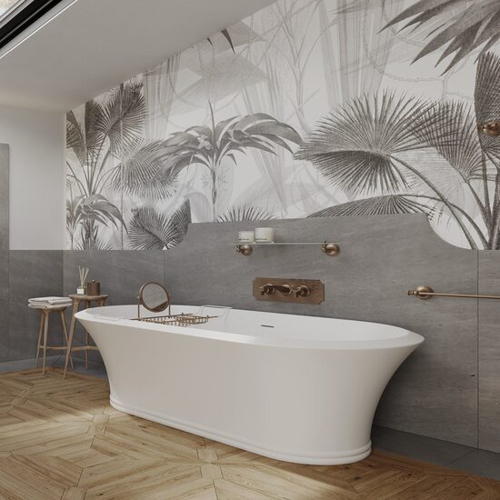  Devon & Devon Kalos cada freestanding stil clasic compozit white tec 