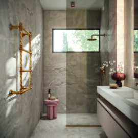 Margaroli Armonia calorifer portprosop electric auriu 