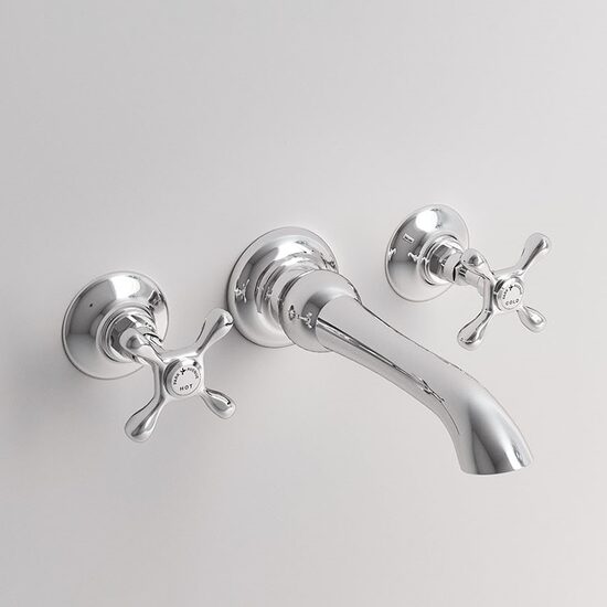 Park Avenue James baterie lavoar clasica incastrata perete 3 module crom 