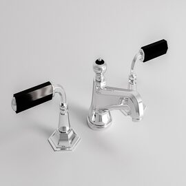 Park Avenue Dark Black baterie lavoar 3 module crom