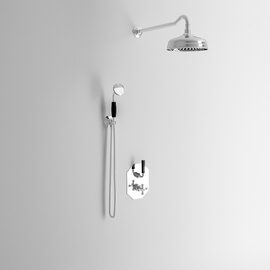 Park Avenue Dark Black kit dus incastrat termostatat crom