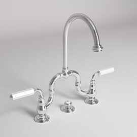 Park Avenue Dark White baterie lavoar clasica cu ventil crom 