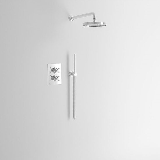 Park Avenue Cross  kit dus incastrat termostatat crom  